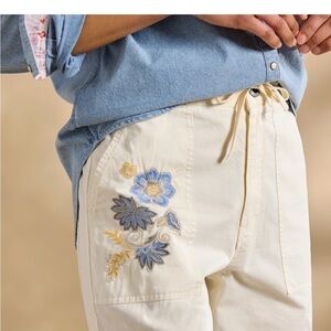 Sundance Starling Floral Embroidered Cargo Pants,